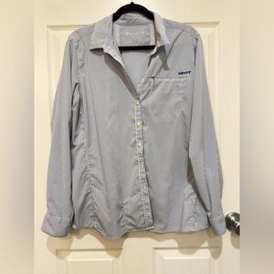Women’s Ariat VentTek Blue Striped Shirt XL